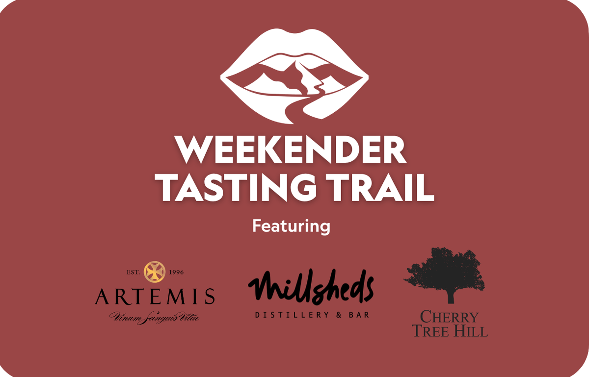 Weekender Tasting Trail pass featuring Artemis, Millsheds Distillery & Bar and Cherry Tree Hill