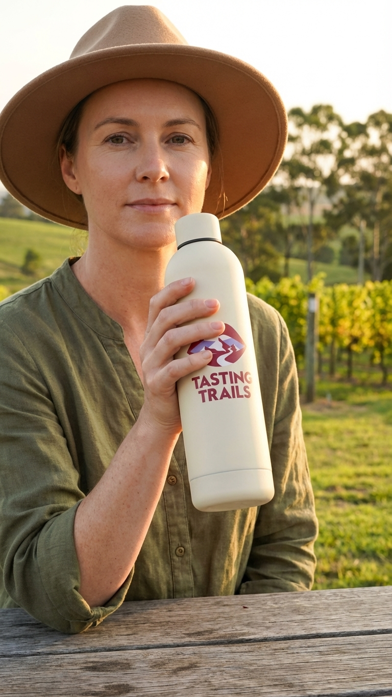 Tasting Trails stainless steel water bottle 'Tasty' 750mls